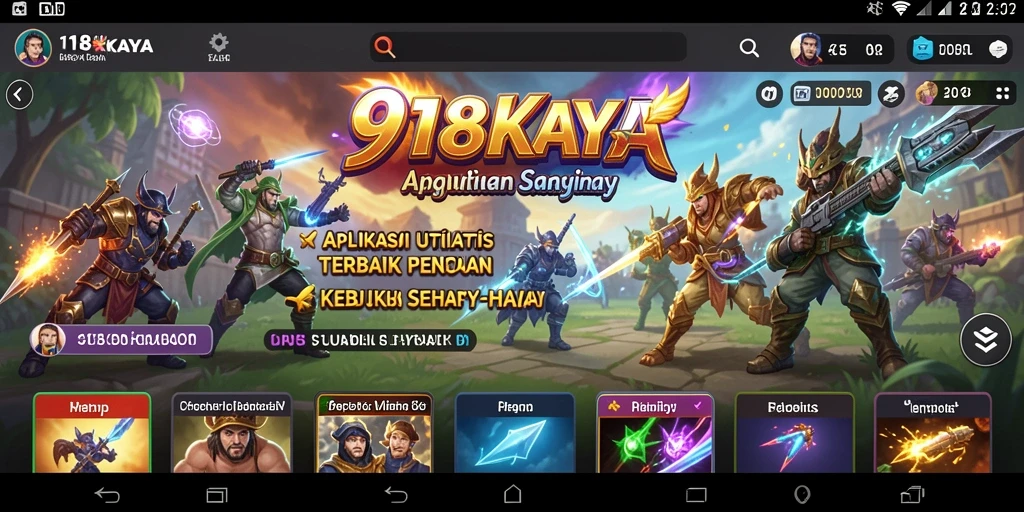 Tampilan antarmuka pengguna aplikasi 918KAYA yang sederhana dan efektif.