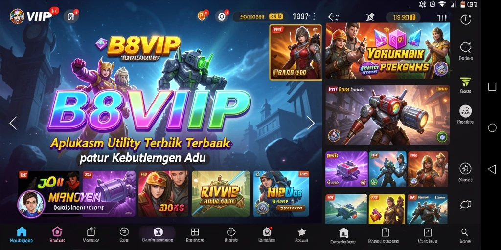 Screenshot utama B8VIP menampilkan tampilan antarmuka yang intuitif.