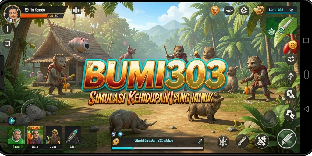 Screenshot utama BUMI303 menampilkan gameplay yang mendalam dan interaktif.