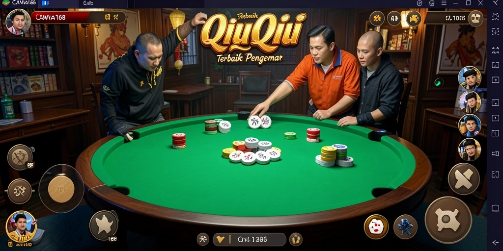 Tampilan gameplay QiuQiu yang seru dan interaktif di CANVA168.