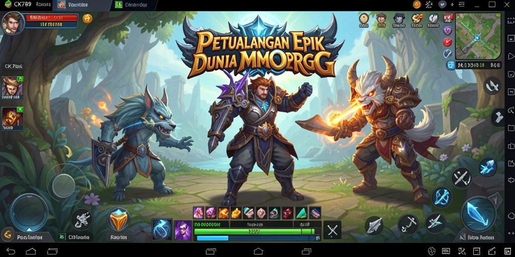 Gameplay menarik dalam CK789 dengan dunia MMORPG yang luas.