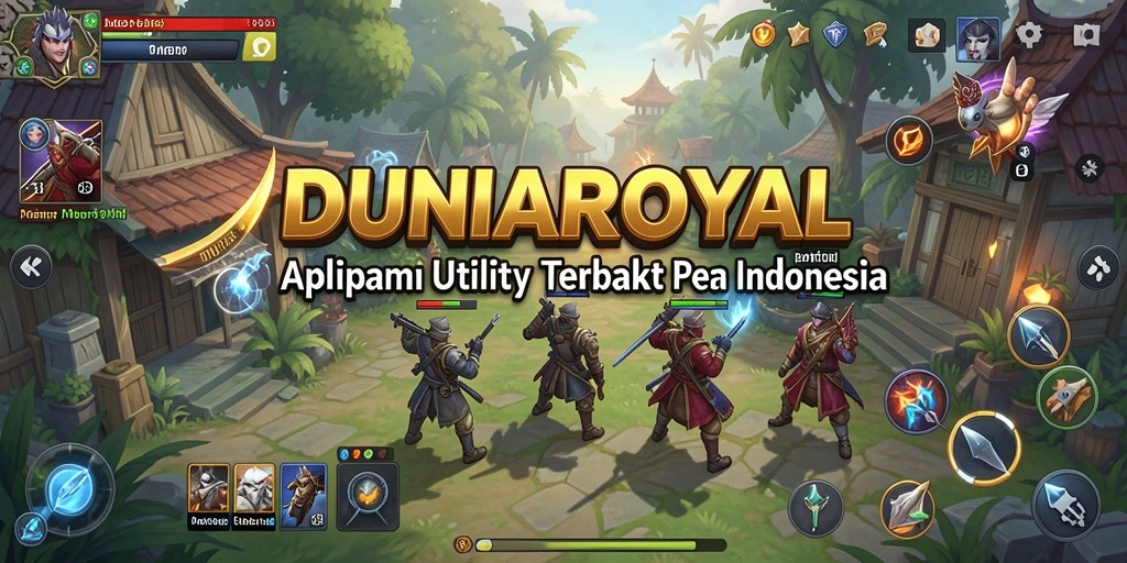 Tampilan utama DUNIAROYAL yang menampilkan berbagai alat Utility.