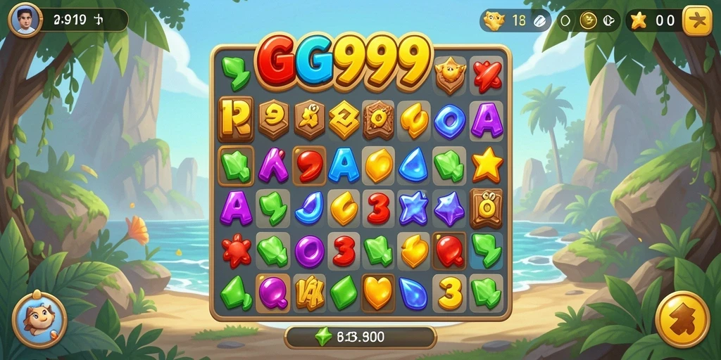Tampilan gameplay GG999 yang menarik dalam kategori Match-3.