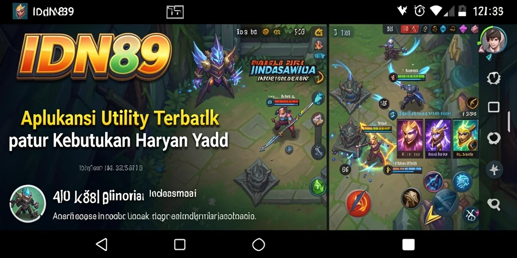 Tampilan antarmuka IDN89 yang memudahkan navigasi aplikasi Utility.