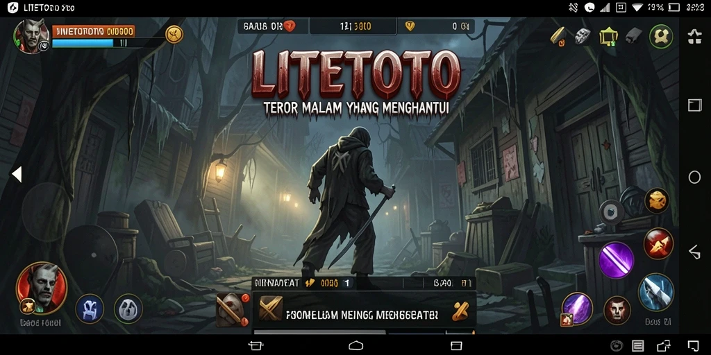 Screenshot gameplay LITETOTO yang menunjukkan suasana Horror yang mencekam.
