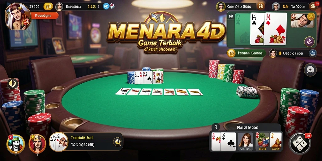 Gameplay MENARA4D yang mengasyikkan di meja Poker.