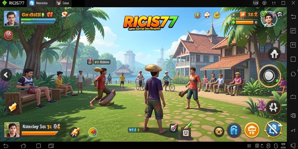 Screenshot RICIS77 menampilkan aksi gameplay yang seru dan santai.