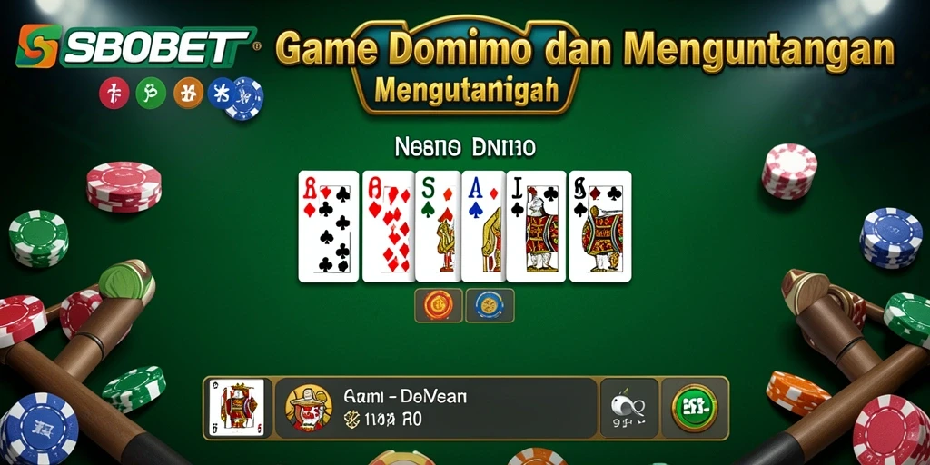 Tampilan gameplay SBOBET yang menarik saat bermain Domino secara online.