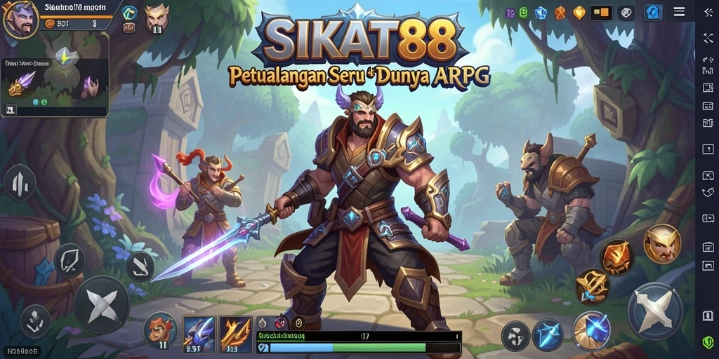 Screenshot menunjukkan aksi pertempuran seru di SIKAT88.