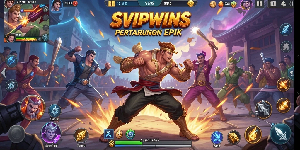 Tampilan seru dari gameplay Fighting yang mendebarkan.