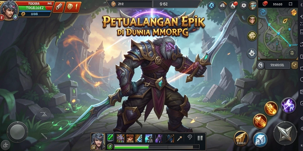 Screenshot gameplay TOGEL62 yang menampilkan aksi seru di dunia MMORPG.