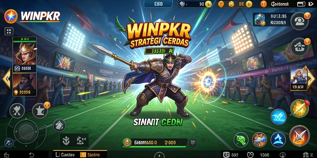 Tangkapan layar gameplay WINPKR yang menunjukkan aksi strategis yang menegangkan.